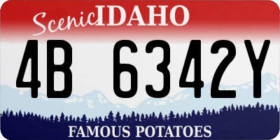ID license plate 4B6342Y