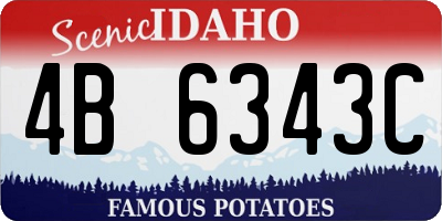 ID license plate 4B6343C