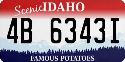 ID license plate 4B6343I