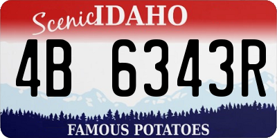 ID license plate 4B6343R