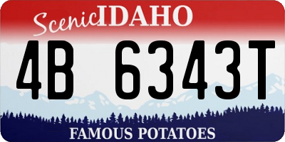 ID license plate 4B6343T