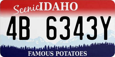 ID license plate 4B6343Y