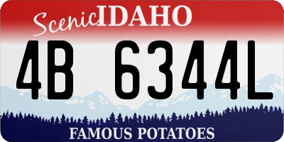 ID license plate 4B6344L