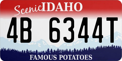 ID license plate 4B6344T