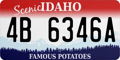 ID license plate 4B6346A
