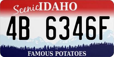 ID license plate 4B6346F