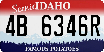 ID license plate 4B6346R