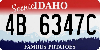 ID license plate 4B6347C