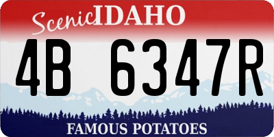 ID license plate 4B6347R