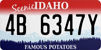 ID license plate 4B6347Y