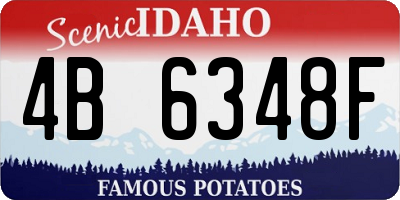 ID license plate 4B6348F