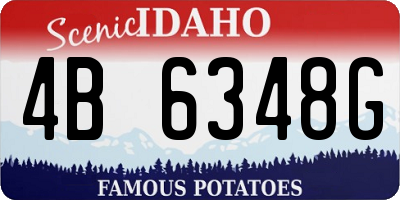 ID license plate 4B6348G