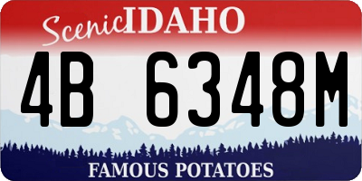ID license plate 4B6348M