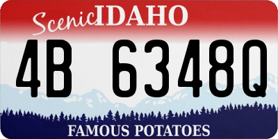 ID license plate 4B6348Q