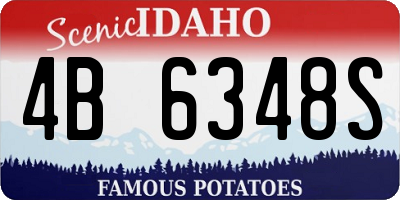 ID license plate 4B6348S