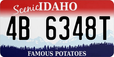 ID license plate 4B6348T