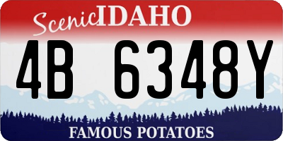 ID license plate 4B6348Y