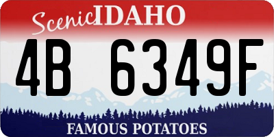 ID license plate 4B6349F