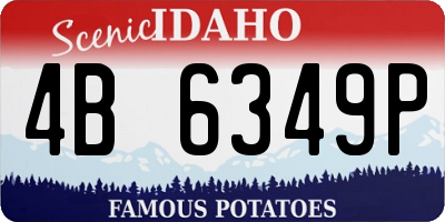 ID license plate 4B6349P