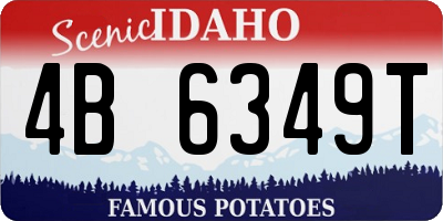 ID license plate 4B6349T