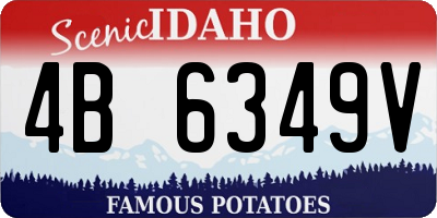 ID license plate 4B6349V