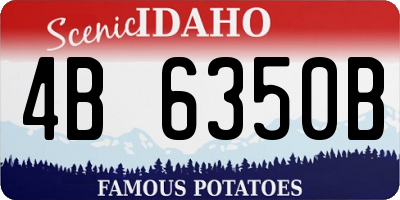 ID license plate 4B6350B
