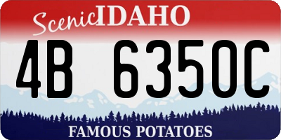 ID license plate 4B6350C