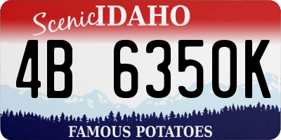 ID license plate 4B6350K