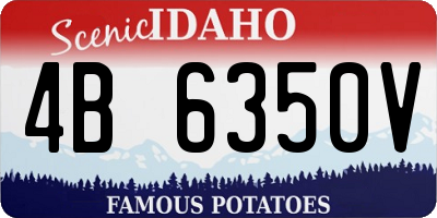 ID license plate 4B6350V