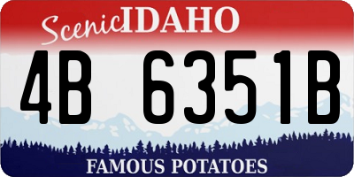 ID license plate 4B6351B