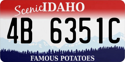 ID license plate 4B6351C