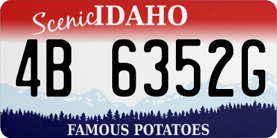 ID license plate 4B6352G