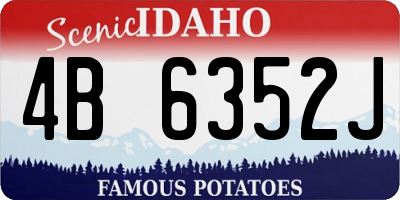 ID license plate 4B6352J