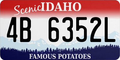 ID license plate 4B6352L