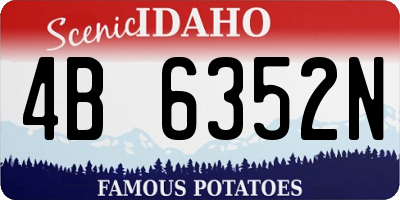 ID license plate 4B6352N