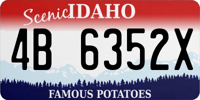 ID license plate 4B6352X
