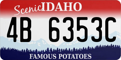 ID license plate 4B6353C