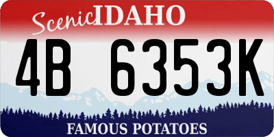 ID license plate 4B6353K