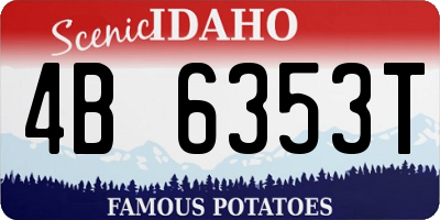 ID license plate 4B6353T
