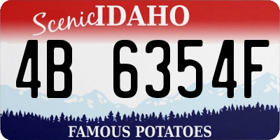 ID license plate 4B6354F