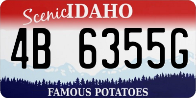 ID license plate 4B6355G