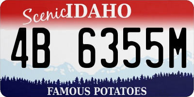 ID license plate 4B6355M