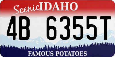 ID license plate 4B6355T