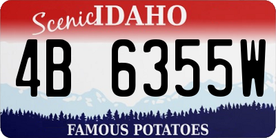 ID license plate 4B6355W
