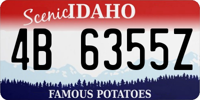 ID license plate 4B6355Z