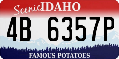 ID license plate 4B6357P