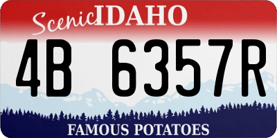ID license plate 4B6357R