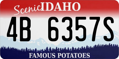 ID license plate 4B6357S