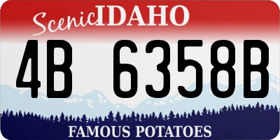 ID license plate 4B6358B
