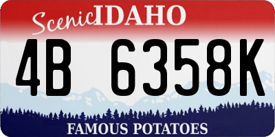 ID license plate 4B6358K